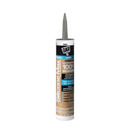 Dap 10.1 oz Silicone Max Sealant, Gray DA572513